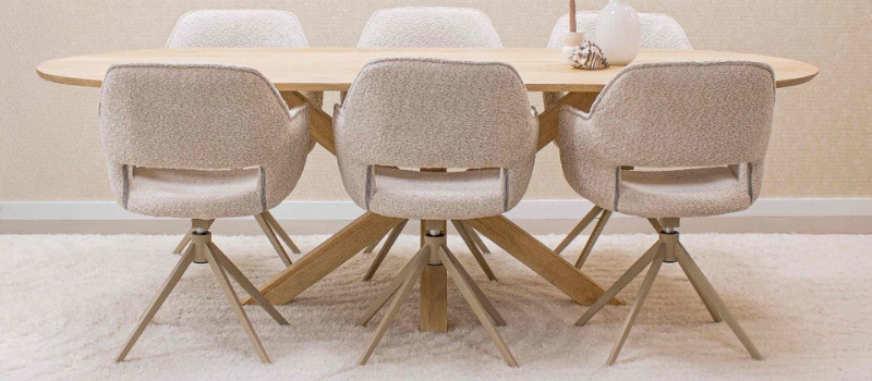Beige eetkamerstoelen