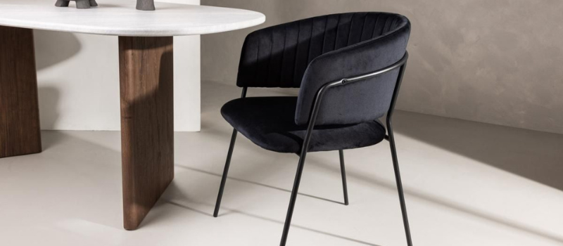 Zwarte eetkamerstoelen