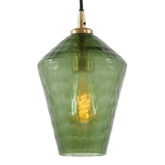 Delila hanglamp Ø18x27 cm groen/goud