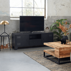 Tv-meubel Fence Zwart
