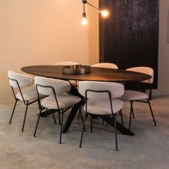 James eetkamertafel ovaal 210 cm mangohout