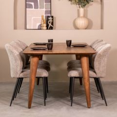 Fly eettafel 160x90x76 cm - naturel
