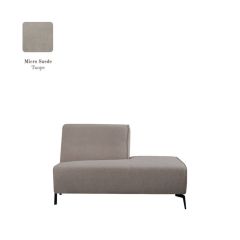 Nero bank ottomane rechts voorstaand 133x95x80 cm