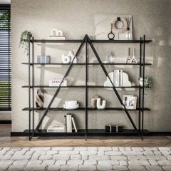 Kingsley stellingkast 220 cm XL 5 laags - grijs