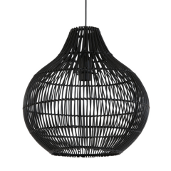 Pacino hanglamp rotan zwart 40cm van het woonmerk Light&Living