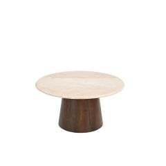 Brix Bottecino bijzettafel ø75 cm - donkerbruin/beige