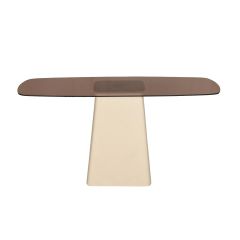 Marron sidetable 140 cm beige/walnoot