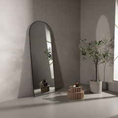 Svea Cecilia spiegel gebogen - 66 x 193 cm - zwart