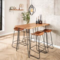 Elody barkruk acaciahout naturel 71cm