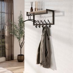 Felice kapstok 2x5 haken - bruin