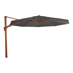 Zweefparasol VirgoFlex houtlook Ø3,5mtr - grijs