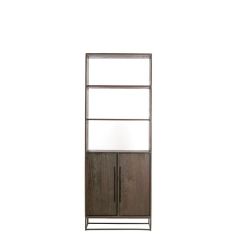 Lilian stellingkast 75x40x200 cm - donkerbruin