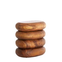 Facundo bijzettafel 45x31x48 cm hout - naturel