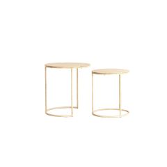 Sadar bijzettafel set van 2 Ø50x40+Ø52x46 cm