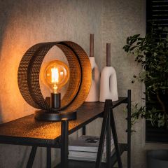 Guus tafellamp 1L ring geperforeerd - charcoal