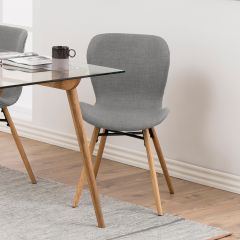 Nøra Aino eetkamerstoel | naturel oak onderstel | stof Rio