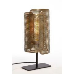 Maci tafellamp 20x13x41 cm - antiek brons/mat zwart