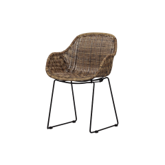 Willow eetkamerstoel rattan/metaal