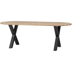 Combi-Tablo ovaal eiken 220x90 cm + Alkmaar poot