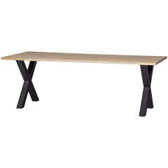 Combi-Tablo boomstam eiken 220x90 cm + Alkmaar poot