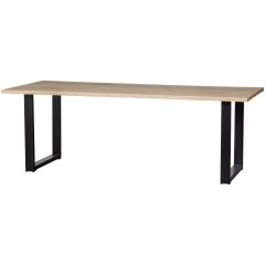 Combi-Tablo boomstam eiken 220x90 cm + U-poot