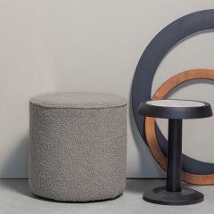 Nanne bijzettafel mangohout - zwart/marmer