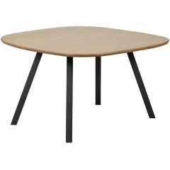 Combi-Tablo organisch eiken 130x130 cm + 2-standen poot - zwart
