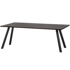 Combi-Tablo eiken 160x90 cm + 2-standen poot vierkant - zwart