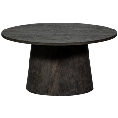 Maan salontafel mdf 40xø80 cm - donkerbruin