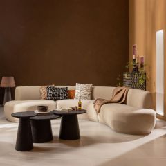 Maan salontafel mdf 50xø40 cm - donkerbruin