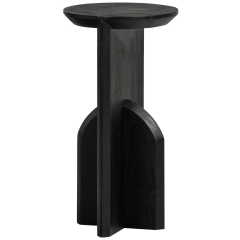 Kioni smalle bijzettafel acacia hout - zwart