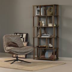 Riss boekenkast eikenhout 186x90 cm - naturel