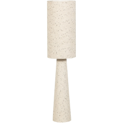 Loft vloerlamp metaal/bouclé 130xø30 cm - naturel met stippen