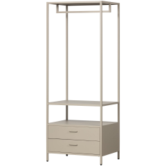 Ferris openkledingkast 70 cm metaal - zand