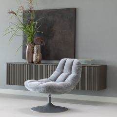 Elvi draaifauteuil chenille structuur