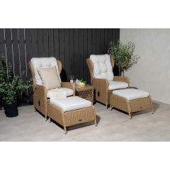 Omar vouwbaar loungeset - naturel