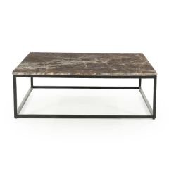 Rico salontafel vierkant marmer - bruin