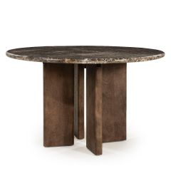 Lando eettafel ø127 cm - bruin
