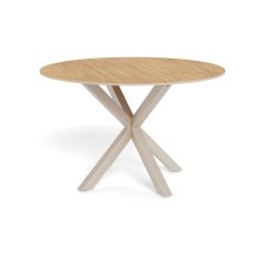 Nøra Donovan ronde eettafel Ø119x75.5 cm | metaal onderstel | keramiek hout - naturel