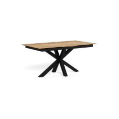 Nøra Donovan rechthoekige uitschuiftafel 168/210x90x76 cm | metaal onderstel | keramiek hout - naturel