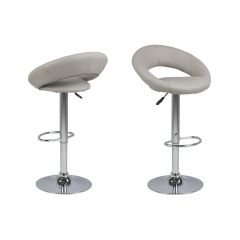 Nøra Desmond verstelbare barstoel | chrome onderstel | stof PU