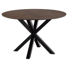 Nøra Donovan ronde eettafel Ø119x75.5 cm | zwart metaal onderstel | keramiek