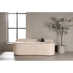 Chiara eetkamerbank - boucle - 160 cm - wit