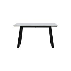Ravo rechthoekige eettafel - 140 x 90 cm - marmer - wit