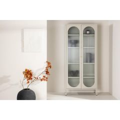 Mila vitrinekast - 80 x 180 cm - beige