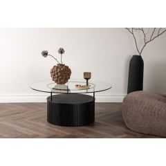 Donatella ronde salontafel - ø90 cm - glas