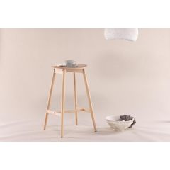 Nika barkruk 76 cm - rubberhout - naturel
