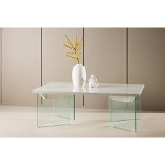 Donata rechthoekige bijzettafel - 80 x 120 cm - glas