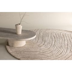 Alba ronde vloerkleed - ø200 cm - beige