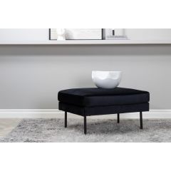 Rio hocker - velvet - zwart